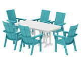 Modern Curveback Adirondack 7-Piece Dining Set