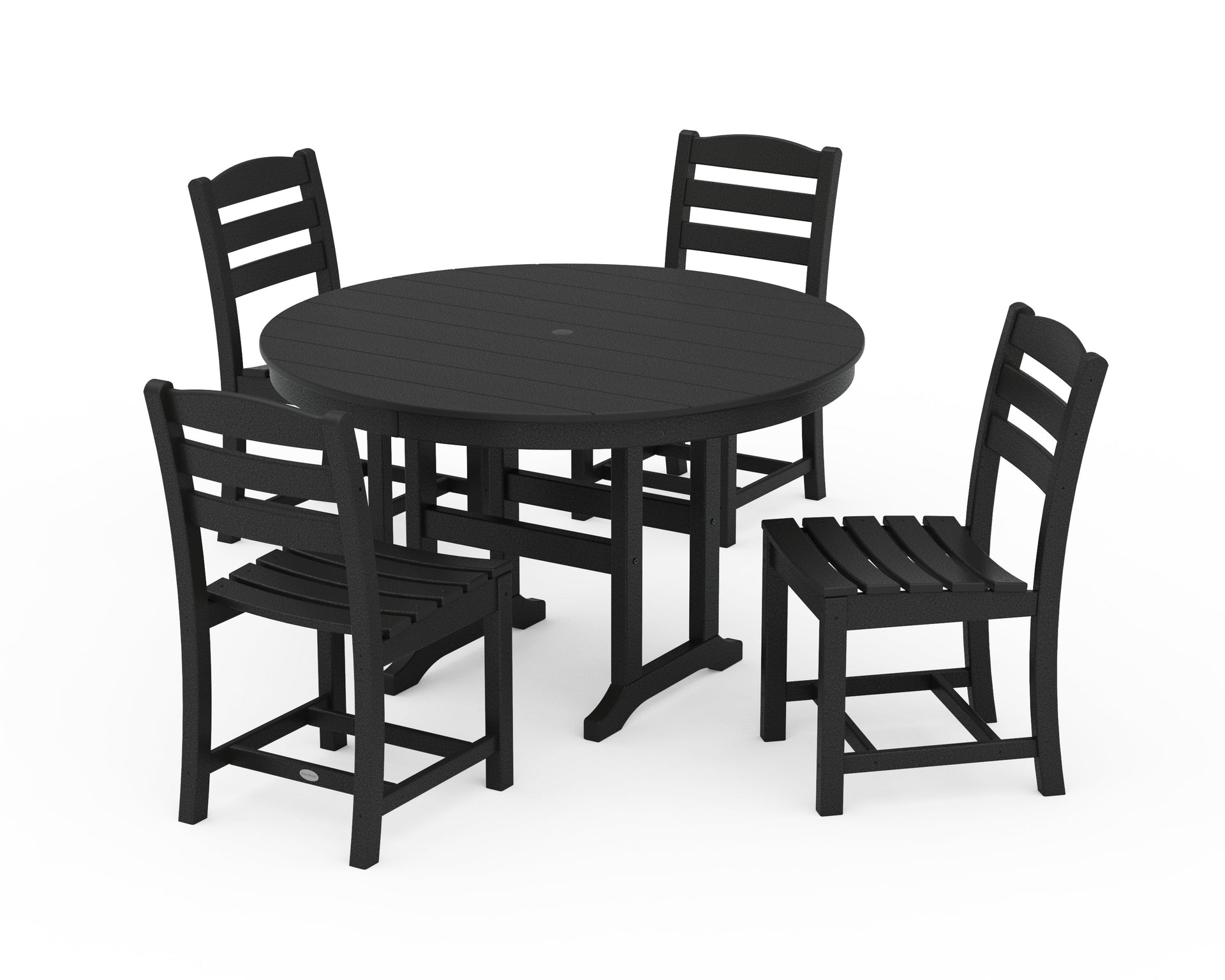 La Casa Café Side Chair 5-Piece Round Farmhouse Dining Set