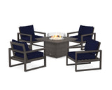 EDGE Sectional 5-Piece Deep Seating Set with Fire Pit Table