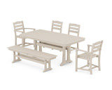 La Casa Cafe 6-Piece Dining Set with Trestle Legs