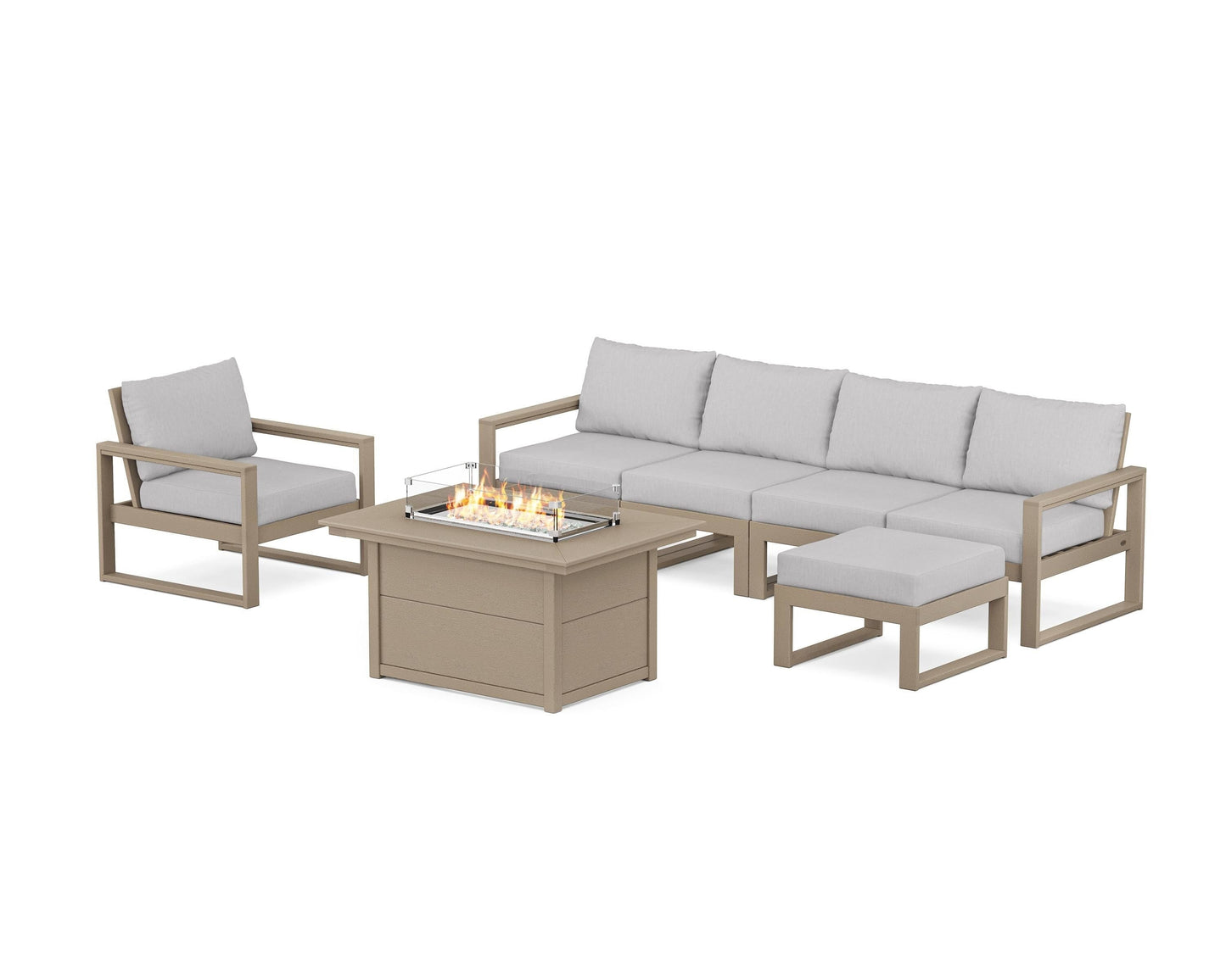 EDGE Sectional Lounge and Fire Pit Set