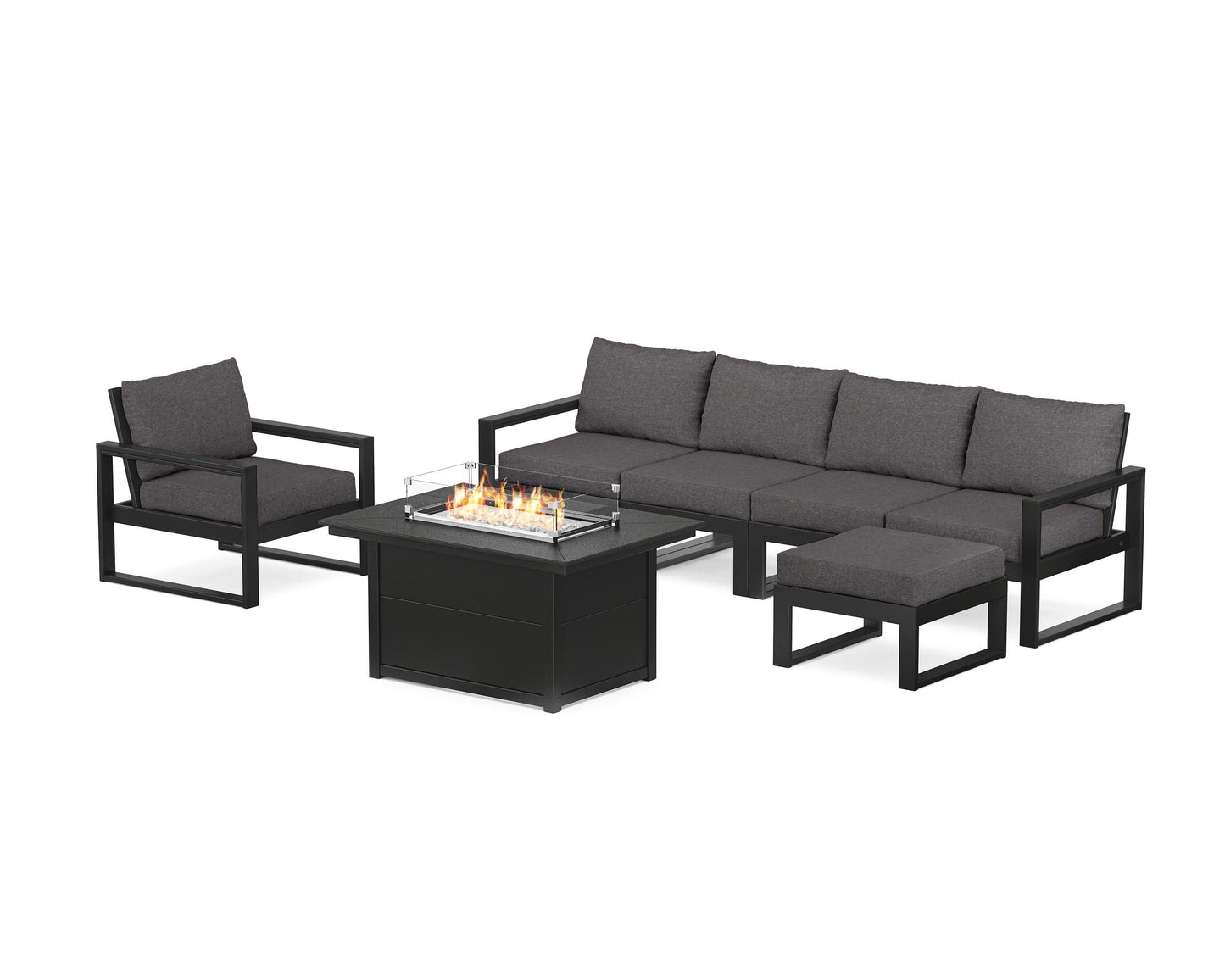 EDGE Sectional Lounge and Fire Pit Set