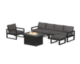 EDGE Sectional Lounge and Fire Pit Set
