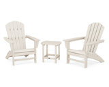 Nautical 3-Piece Adirondack Set with South Beach 18" Side Table