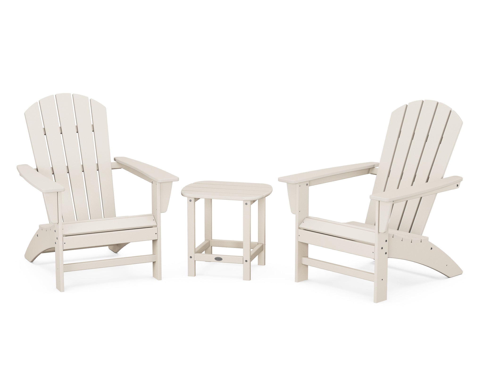 Nautical 3-Piece Adirondack Set with South Beach 18" Side Table