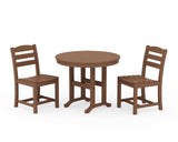 La Casa Café Side Chair 3-Piece Round Dining Set