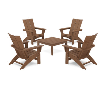 5-Piece Modern Grand Adirondack Chair Conversation Group