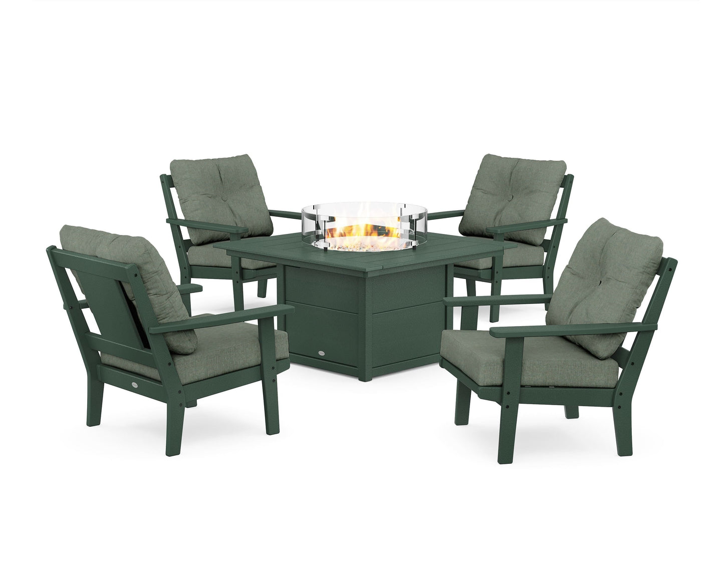 Prairie 5-Piece Deep Seating Set with Fire Pit Table