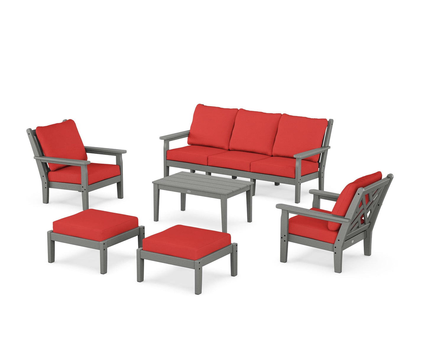 Chippendale 6-Piece Lounge Sofa Set