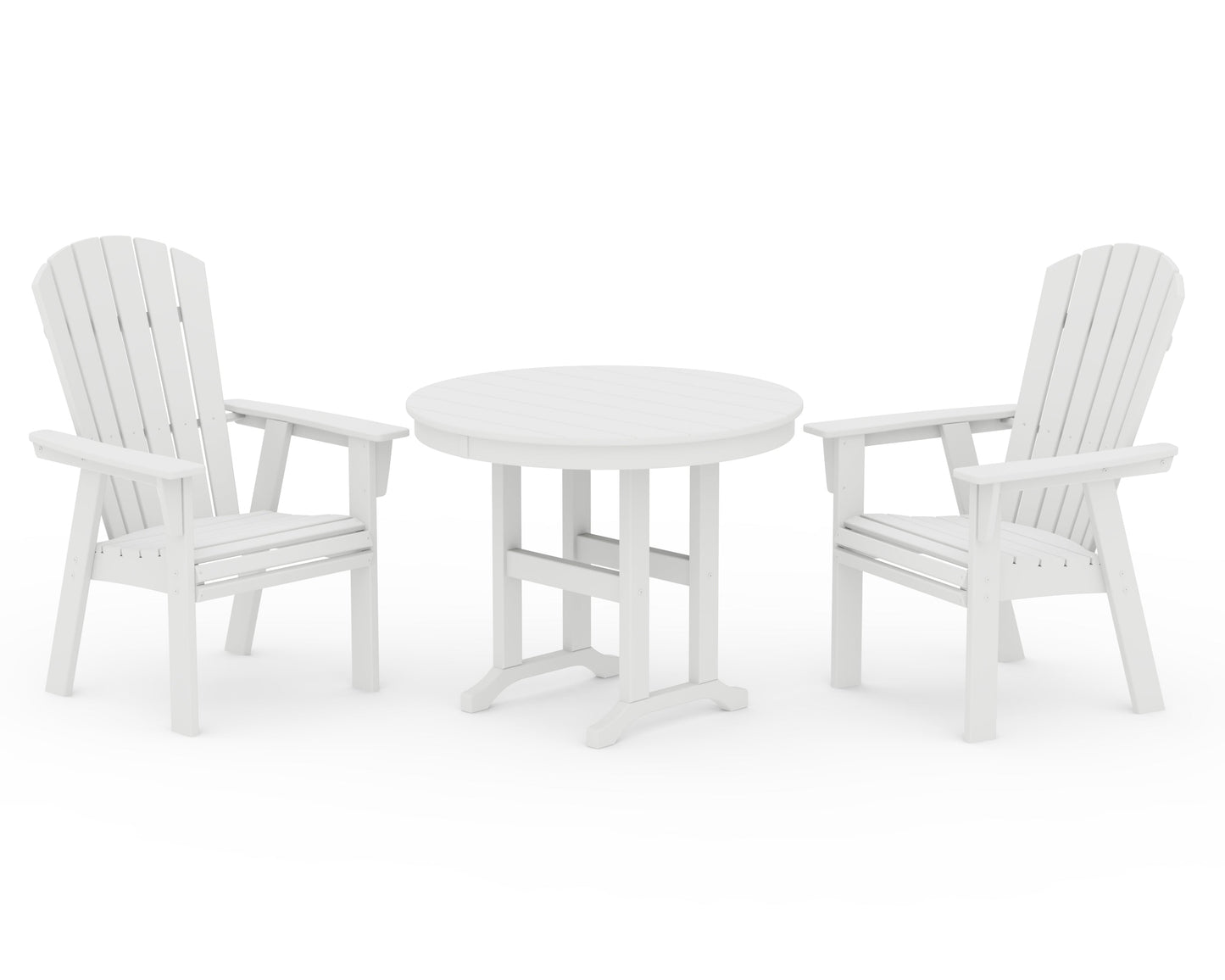 Nautical Adirondack 3-Piece Round Dining Set