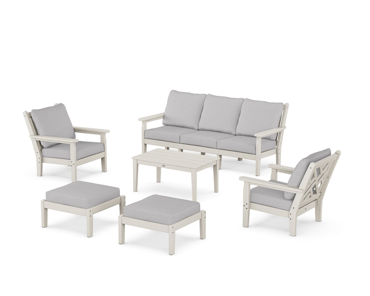 Chippendale 6-Piece Lounge Sofa Set