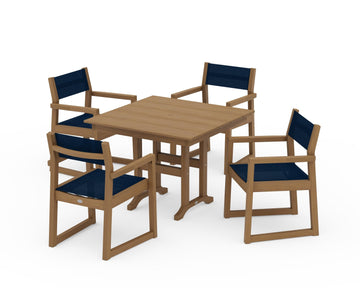 EDGE Sling Arm Chair 5-Piece Farmhouse Dining Set
