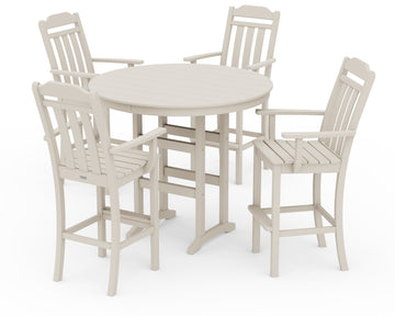 Cottage 5-Piece Round Farmhouse Bar Set