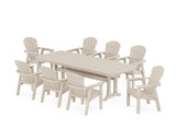 Seashell 9-Piece Dining Set with Trestle Legs