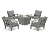 Wovendale 5-Piece Deep Seating Set with Fire Pit Table