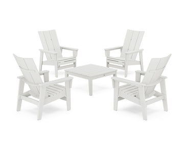 5-Piece Modern Grand Upright Adirondack Chair Conversation Group