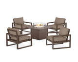 EDGE Sectional 5-Piece Deep Seating Set with Fire Pit Table