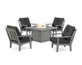 Oxford 5-Piece Deep Seating Set with Fire Pit Table