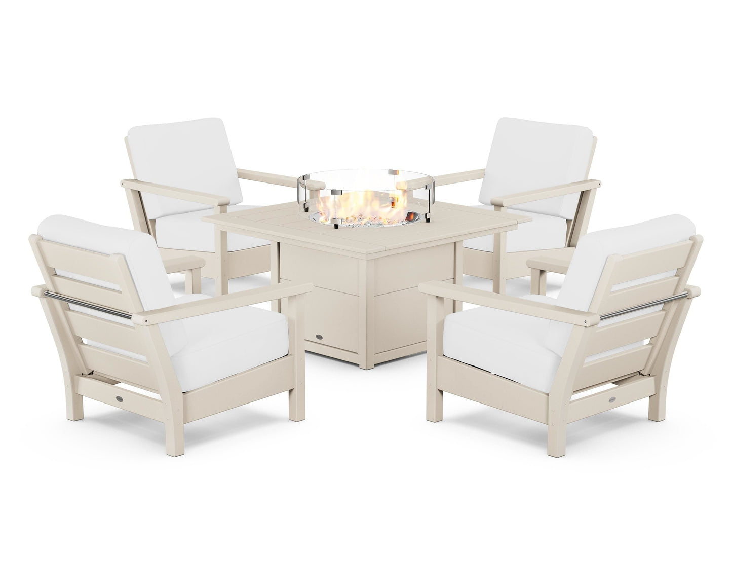 Harbour 5-Piece Conversation Set with Fire Pit Table