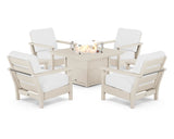 Harbour 5-Piece Conversation Set with Fire Pit Table