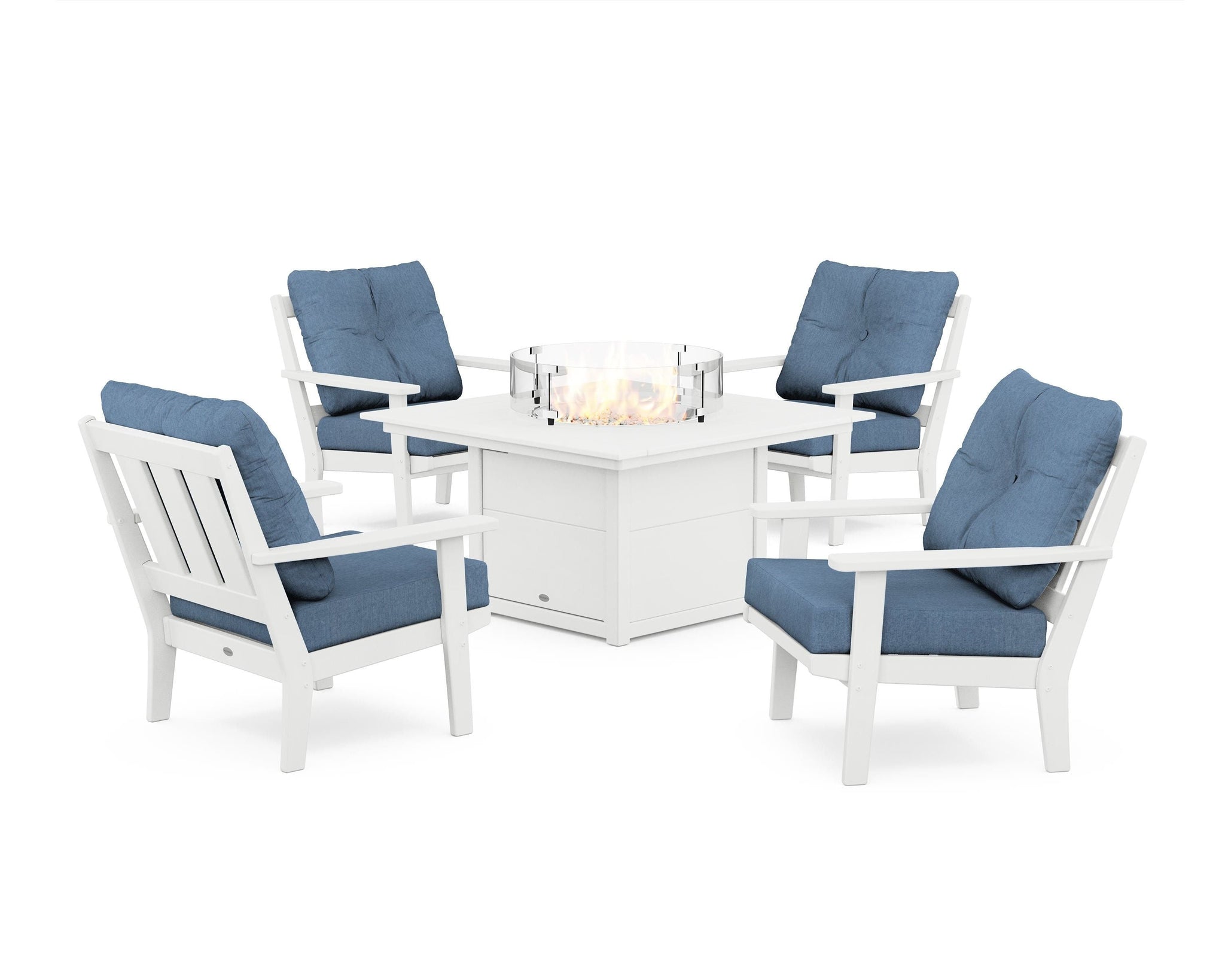 Oxford 5-Piece Deep Seating Set with Fire Pit Table