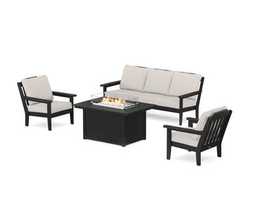 Cottage Deep Seating Fire Pit Table Set