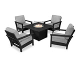 Harbour 5-Piece Conversation Set with Fire Pit Table