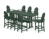 Classic Adirondack 9-Piece Bar Set with Trestle Legs