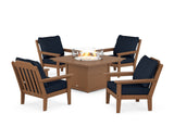 Cottage 5-Piece Deep Seating Set with Fire Pit Table