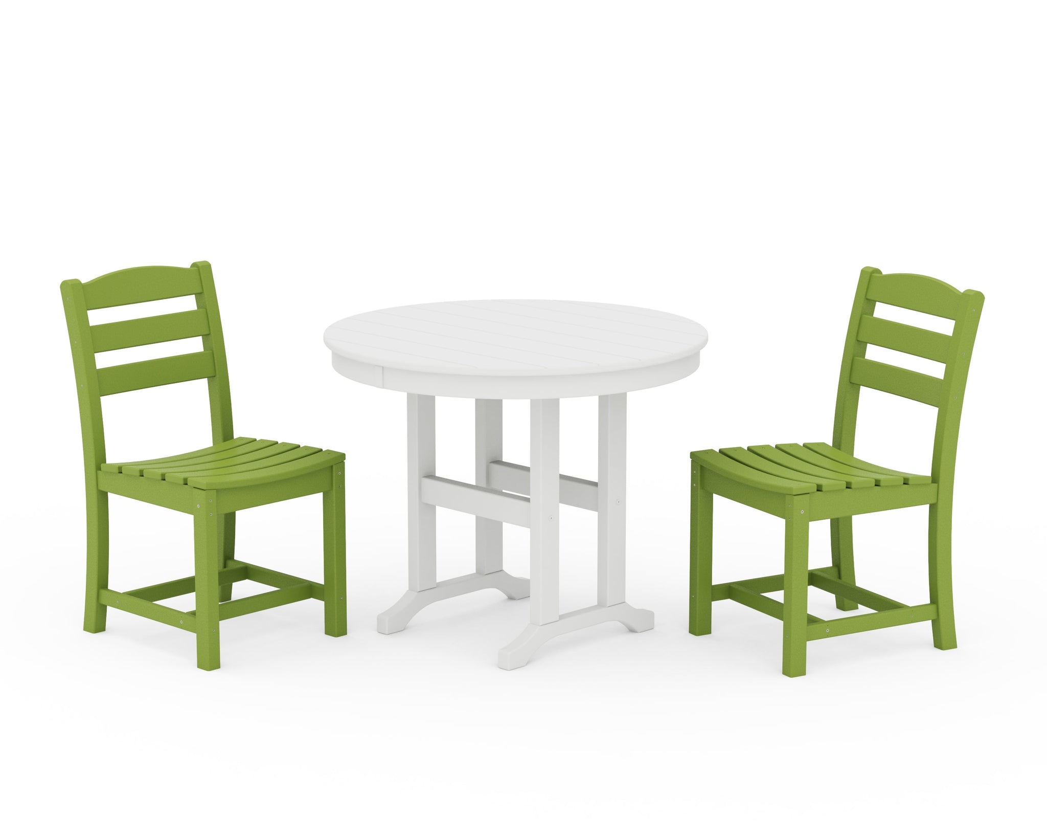 La Casa Café Side Chair 3-Piece Round Dining Set