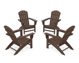 Nautical 4-Piece Adirondack Conversation Set