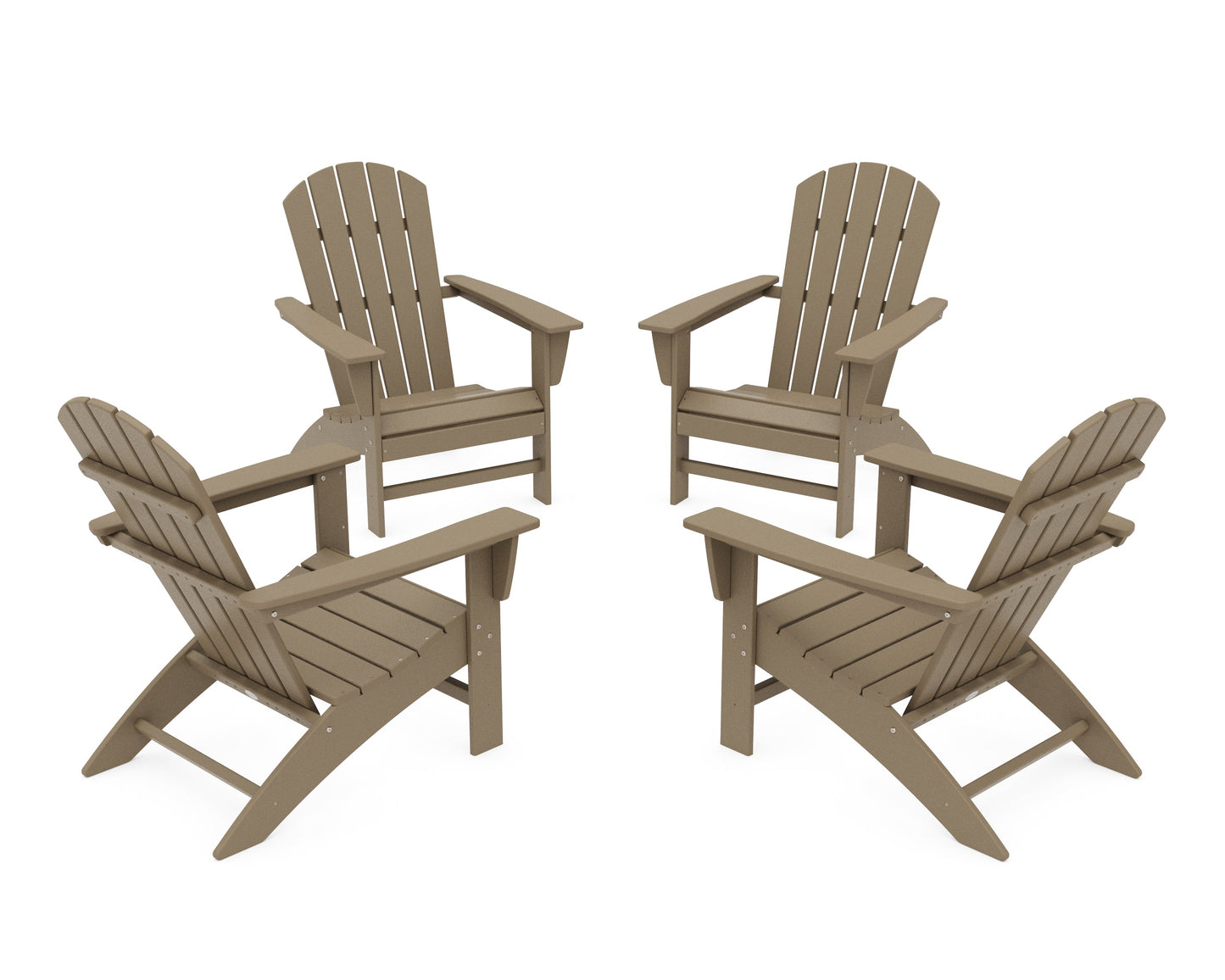 Nautical 4-Piece Adirondack Conversation Set