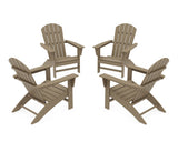 Nautical 4-Piece Adirondack Conversation Set