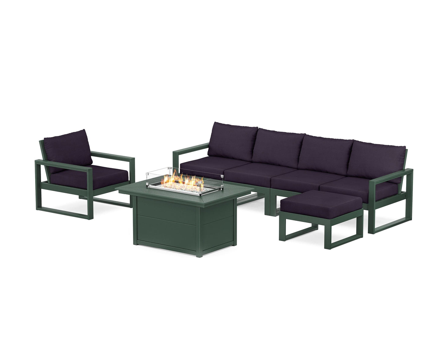 EDGE Sectional Lounge and Fire Pit Set