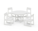 EDGE Side Chair 5-Piece Round Farmhouse Dining Set