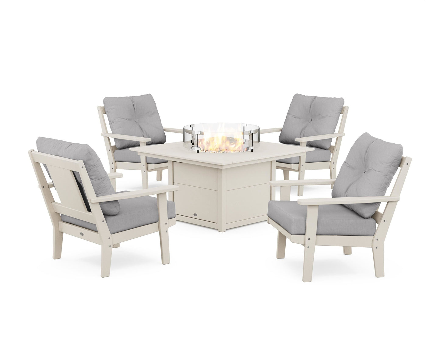 Prairie 5-Piece Deep Seating Set with Fire Pit Table
