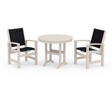 Coastal 3-Piece Round Dining Set