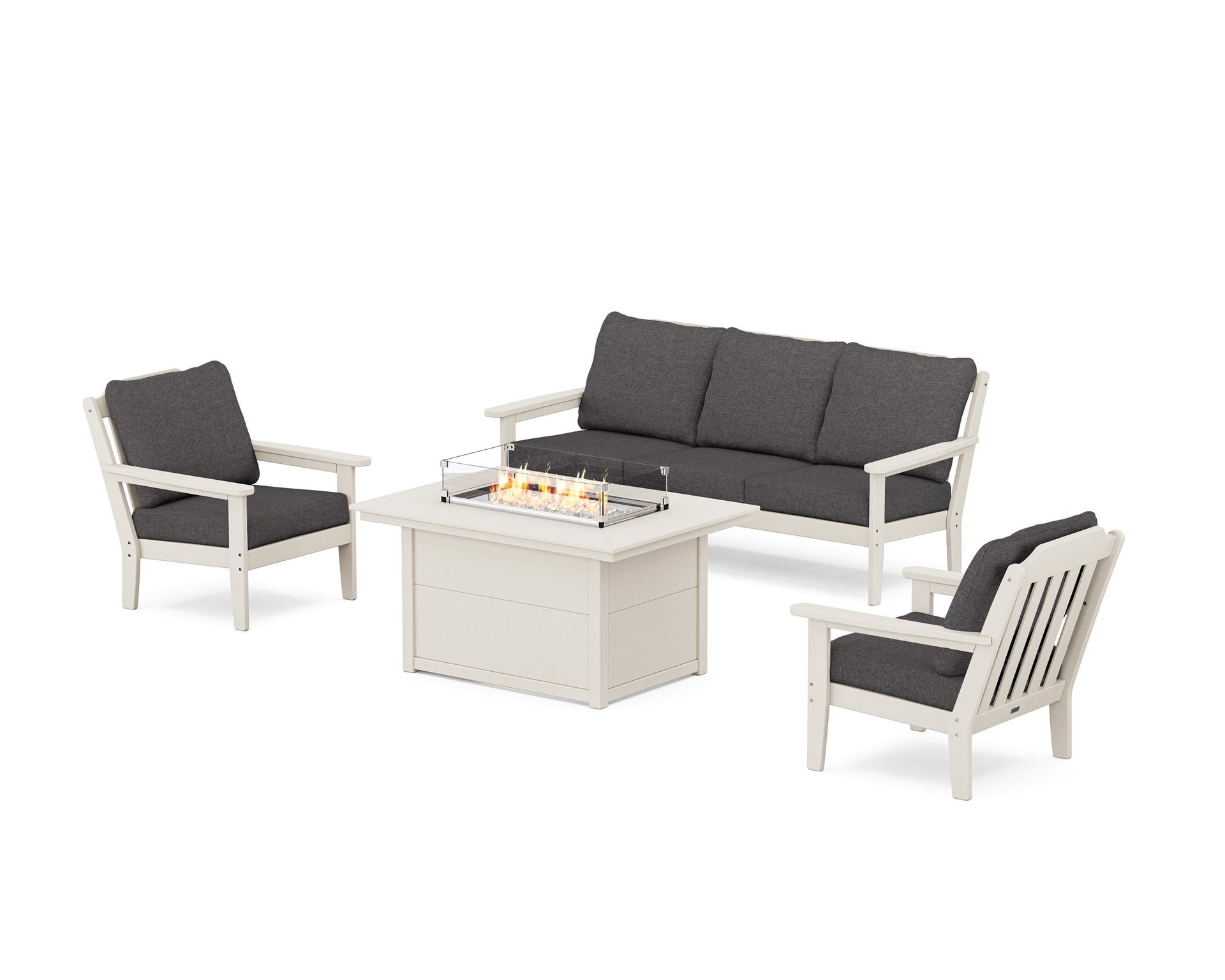 Cottage Deep Seating Fire Pit Table Set