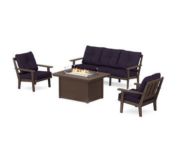 Oxford Deep Seating Fire Pit Table Set