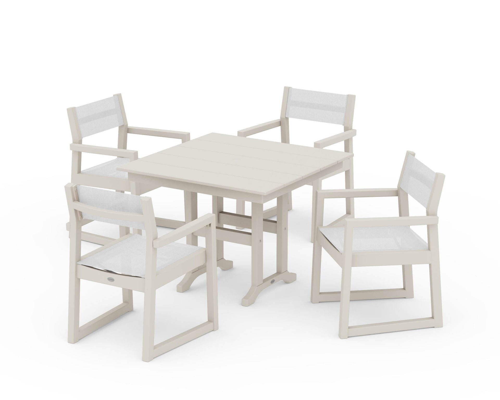 EDGE Sling Arm Chair 5-Piece Farmhouse Dining Set