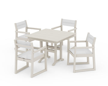 EDGE Sling Arm Chair 5-Piece Farmhouse Dining Set