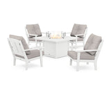 Mission 5-Piece Deep Seating Set with Fire Pit Table