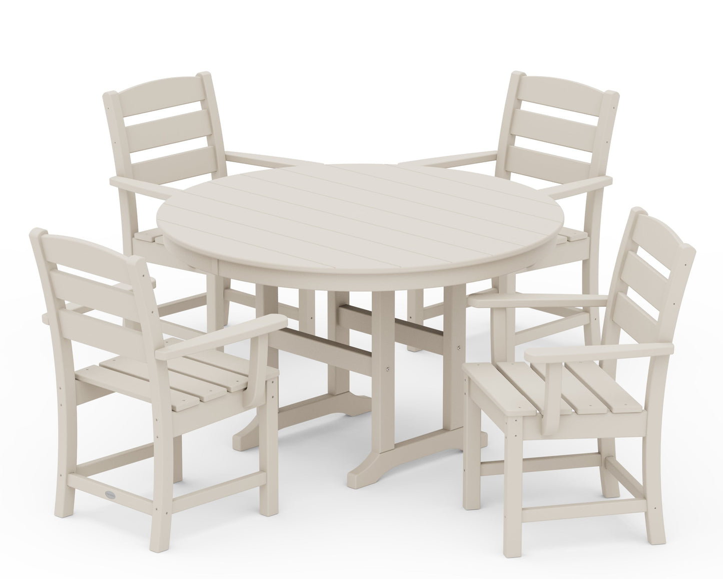 Lakeside 5-Piece Round Farmhouse Dining Set