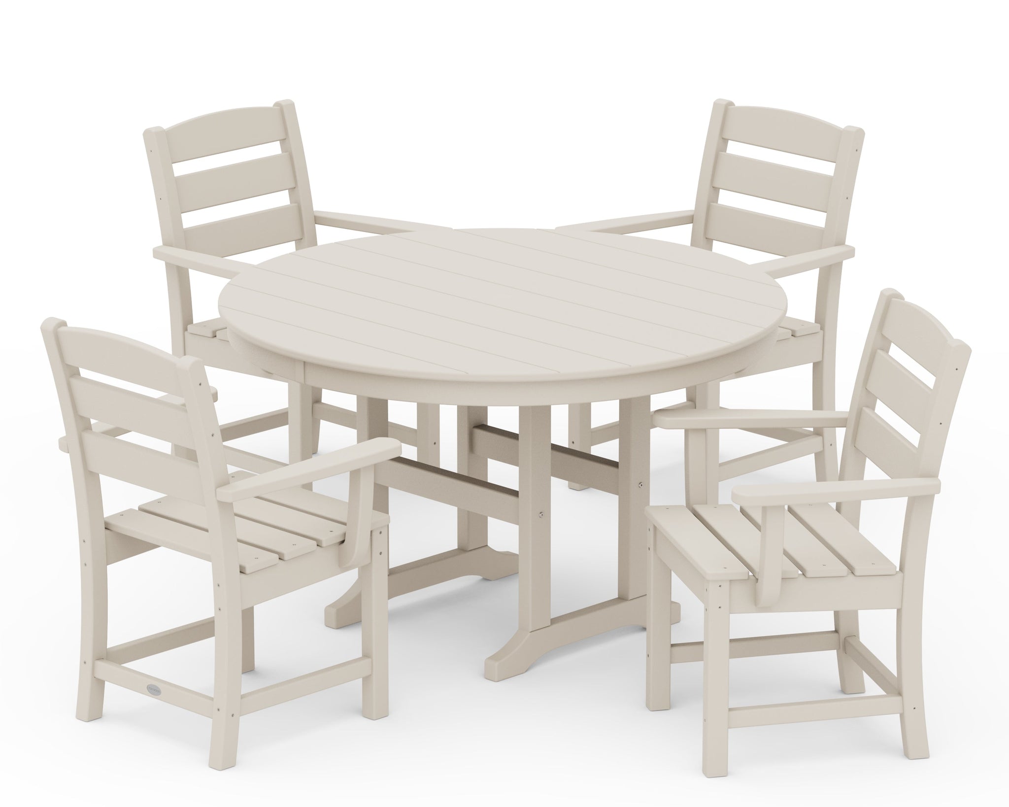 Lakeside 5-Piece Round Farmhouse Dining Set