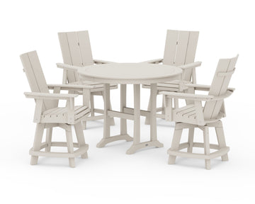 5-Piece Modern Swivel Counter Set