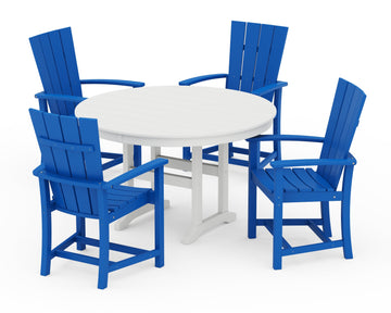 Quattro 5-Piece Round Farmhouse Dining Set