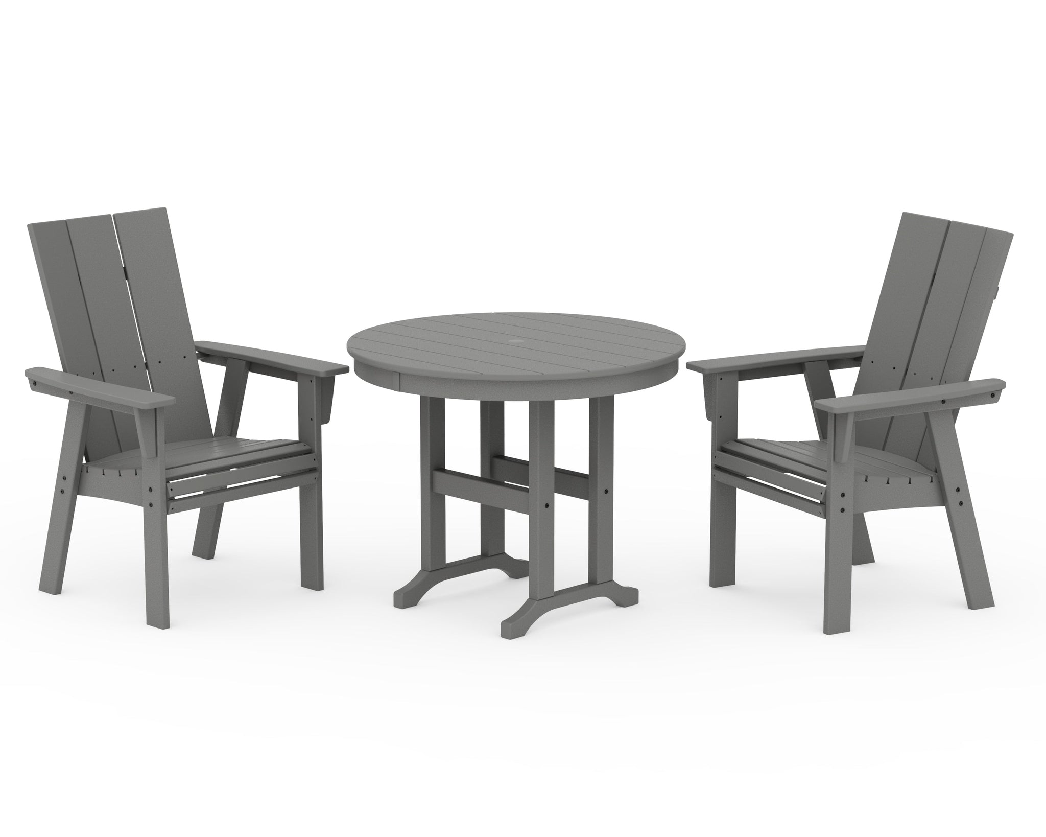Modern Adirondack 3-Piece Round Dining Set