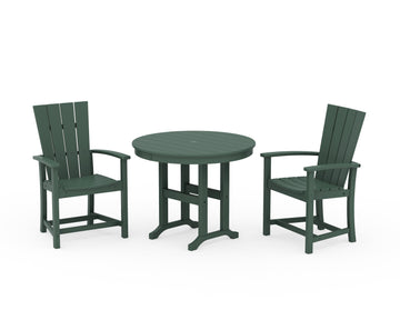 Quattro 3-Piece Round Farmhouse Dining Set