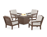 Cottage 5-Piece Deep Seating Set with Fire Pit Table