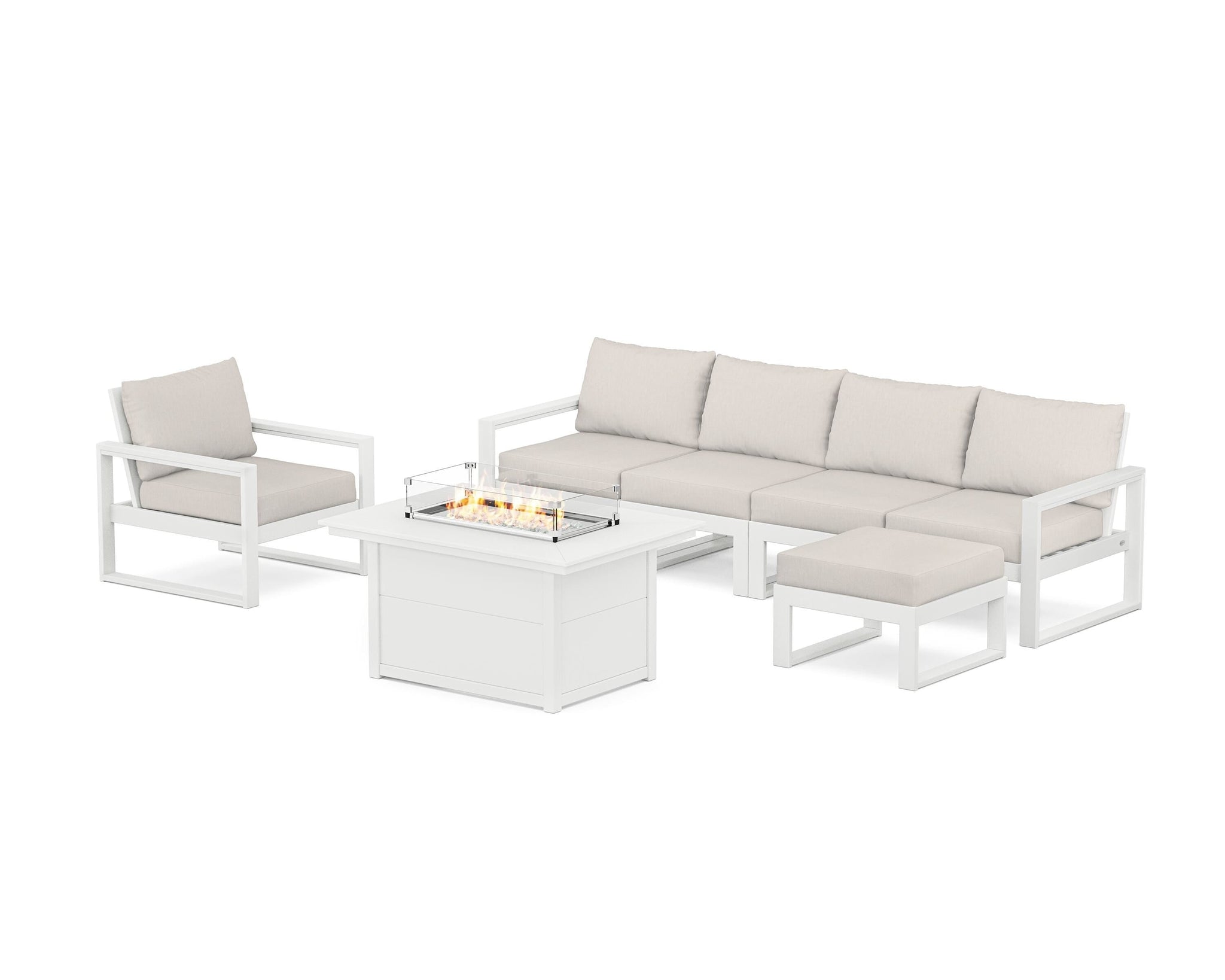 EDGE Sectional Lounge and Fire Pit Set
